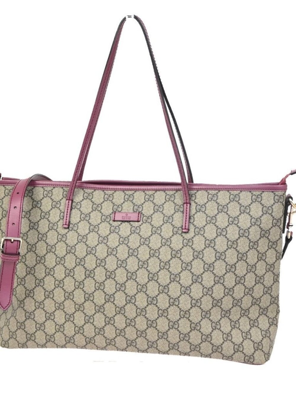 GUCCI Logo GG Pattern 2Way Shoulder Tote Bag Supreme Leather BN PK GHW 76KD024